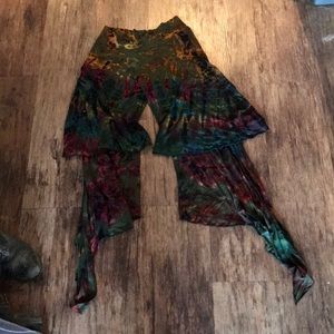 Tie dye flowy pants